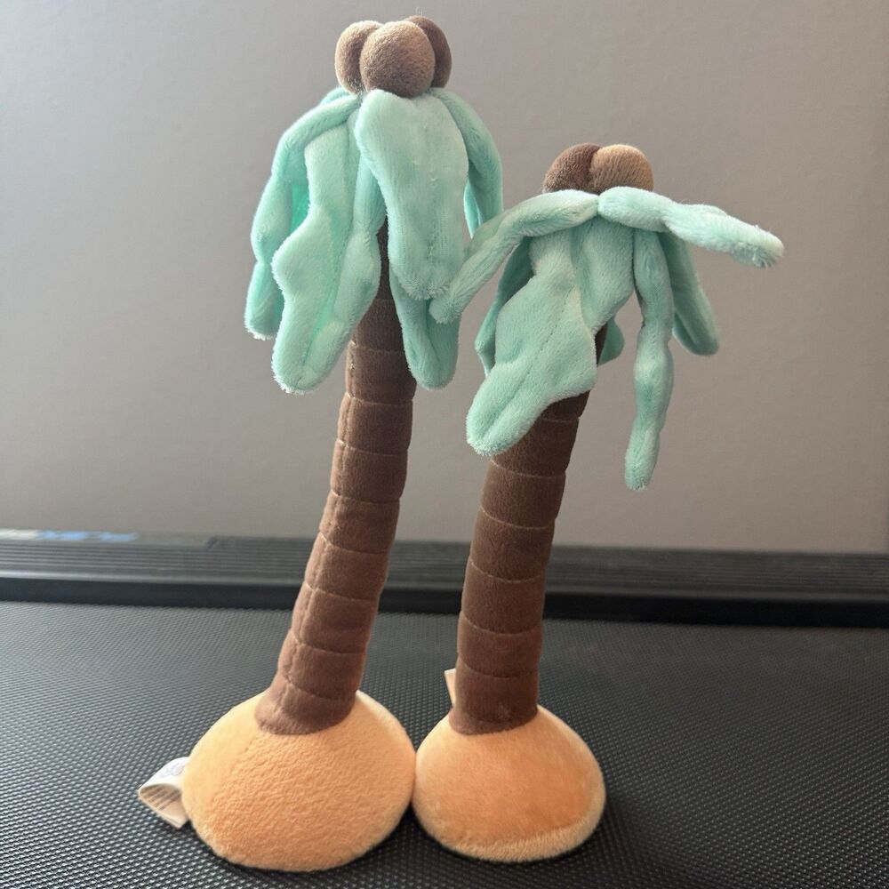 Precious Moments 1999 Tender Tails Nativity Palm Trees (2) Plush Enesco Beanbag